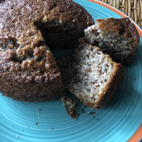 Bizcocho de plátanos y nueces